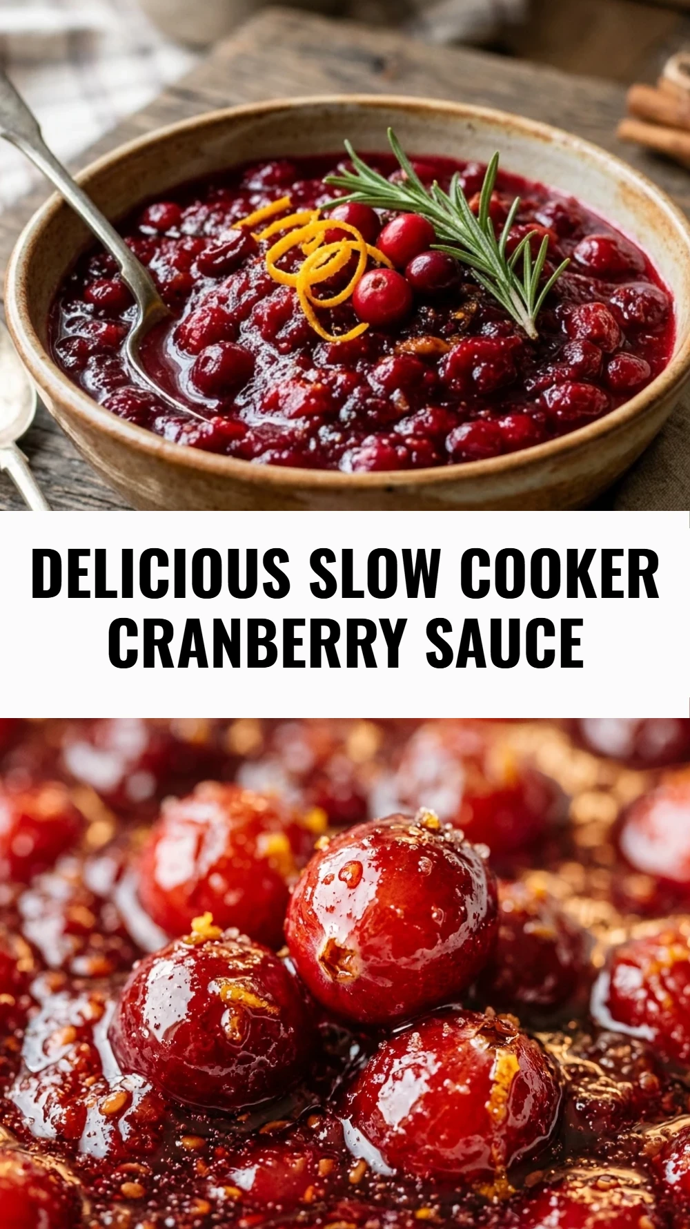 Delicious Slow Cooker Cranberry Sauce